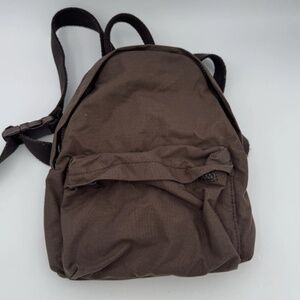 John Galt Brandy Melville Backpack Brown Nylon Canvas Straps Casual Everyday Bag
